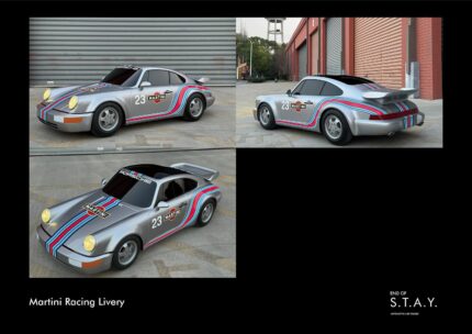 END OF S.T.A.Y. 964 Turbo Junior MK5 Mini Porsche Go Kart | Martini Racing Livery