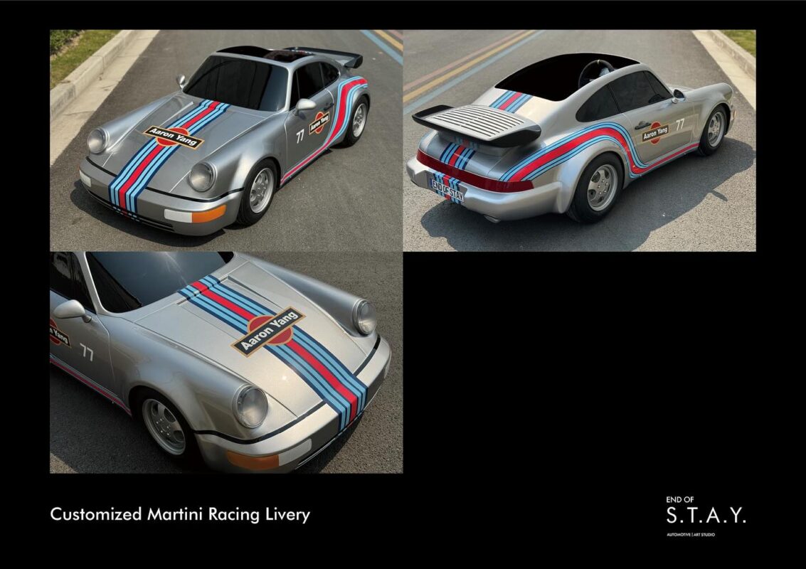 END OF S.T.A.Y. 964 Turbo Junior MK5 Mini Porsche Go Kart | Customized Martini Racing Livery