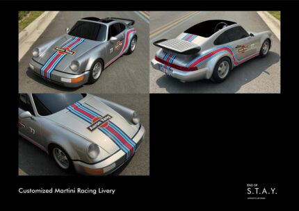 END OF S.T.A.Y. 964 Turbo Junior MK5 Mini Porsche Go Kart | Customized Martini Racing Livery