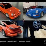 END OF S.T.A.Y. 964 Turbo Junior MK5 Mini Porsche Go Kart | Tangerine Orange / Maritime Blue