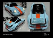 END OF S.T.A.Y. 964 Turbo Junior MK5 Mini Porsche Go Kart | Gulf Racing Livery