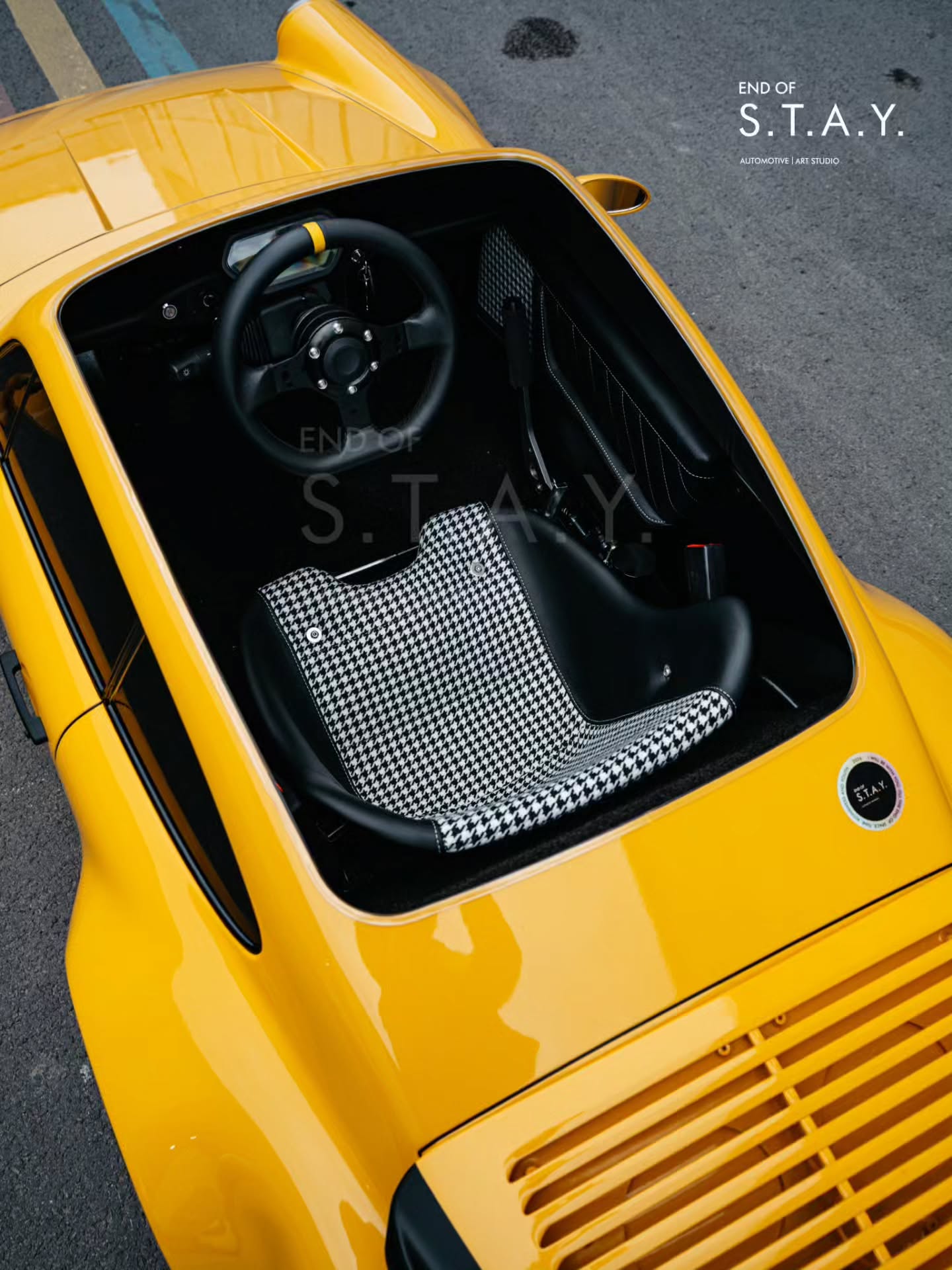 END OF S.T.A.Y. 964 Turbo Junior MK5 Mini Porsche Go Kart | Yellow Bird END OF S.T.A.Y. 964 Turbo Junior MK5 Mini Porsche Go Kart | Yellow Bird